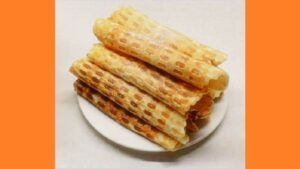 Вафлі на згущеному молоці у вафельниці Вафлі на згущеному молоці у вафельниці. Фото