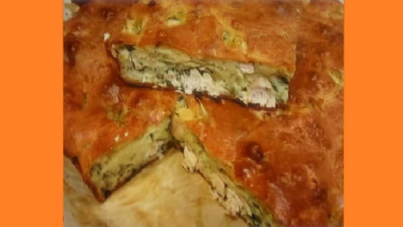 Пирог с курицей в духовке. Фото