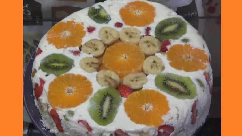 Фруктовый торт без выпечки. Фото Фруктовый торт без выпечки. Фото
