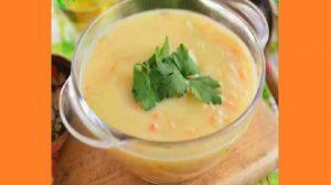 Швидкий суп пюре з горохового борошна. Фото