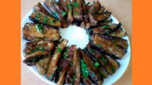 Закуска из баклажанов с чесноком. Фото