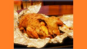 Гусак з яблуками в духовці. Фото