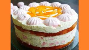 Торт із зефіру та бісквіту в духовці. Фото