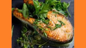 Семга жареная во фритюре. Фото