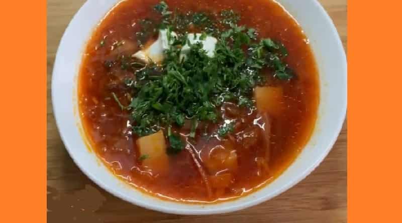 Борщ с мясом на индукционной плите. Фото Борщ с мясом на индукционной плите. Фото