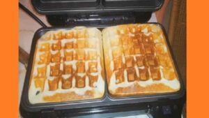 Вафли на кефире в вафельнице. Фото