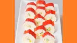 Закуска з крабових паличок Закуска з крабових паличок. Фото