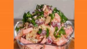 Салат з ковбасою та квасолею Салат з ковбасою та квасолею. Фото
