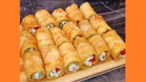 Закусочные рулетики из кабачков. Фото