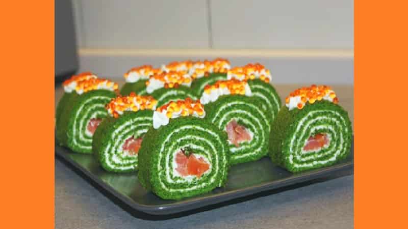 Закусочний рулет із шпинату. Фото Закусочний рулет із шпинату. Фото